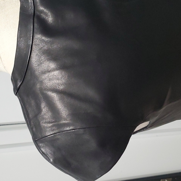 Theory Jada Leather Cap Sleeve Jersey Shealth Dress Size 2 - Picture 5 of 10